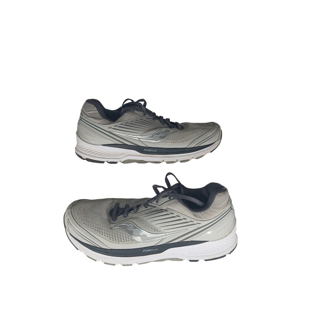 Saucony Echelon 8 Women 9W Grey Alloy Black Running Shoes Wide Athleisure